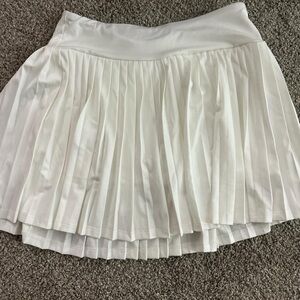 White Pleated Skirt